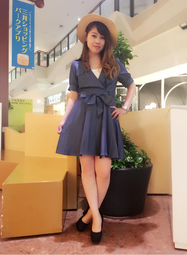 爽やか上品♡カシュクールデザインのシャツワンピ♡