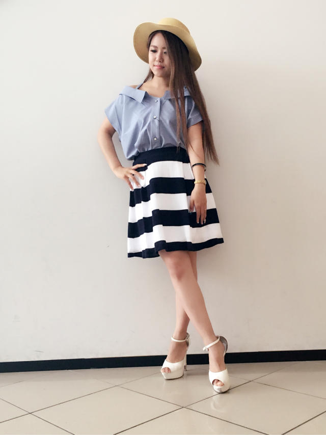 ボーダーフレアスカート♡本日ポイントUP DAY♡