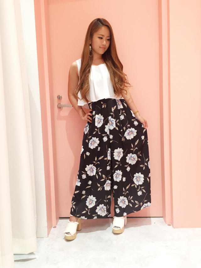 楽チン☆花柄ロンパース☆ayae