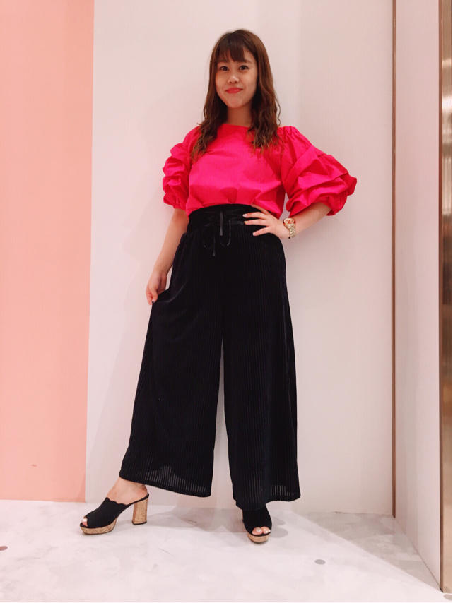 ベロアワイドパンツ♡店頭コーデ♡risa