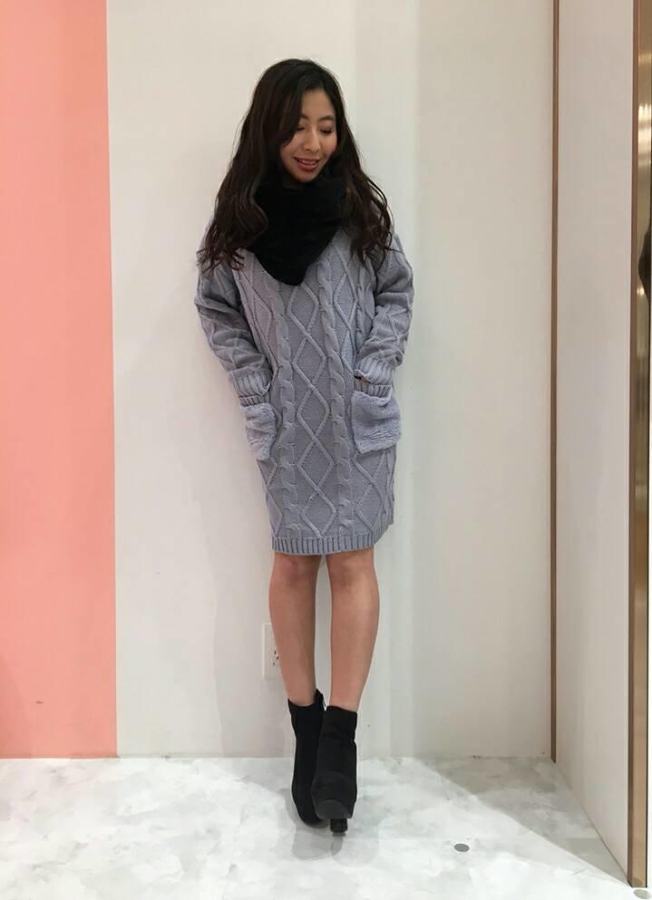 大人気のファーポケットワンピース☆ayae