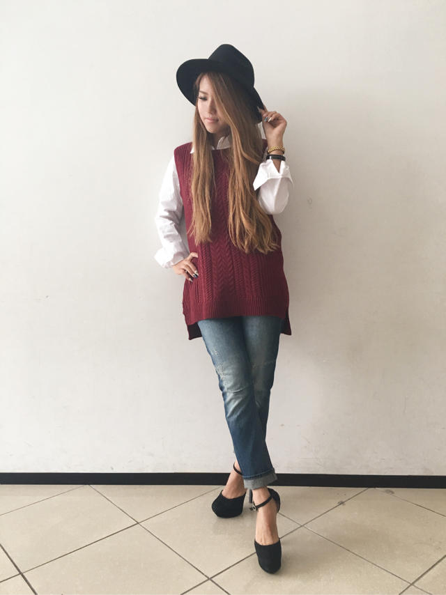 シャツ付きニットベスト♡ポイントUP DAY♡