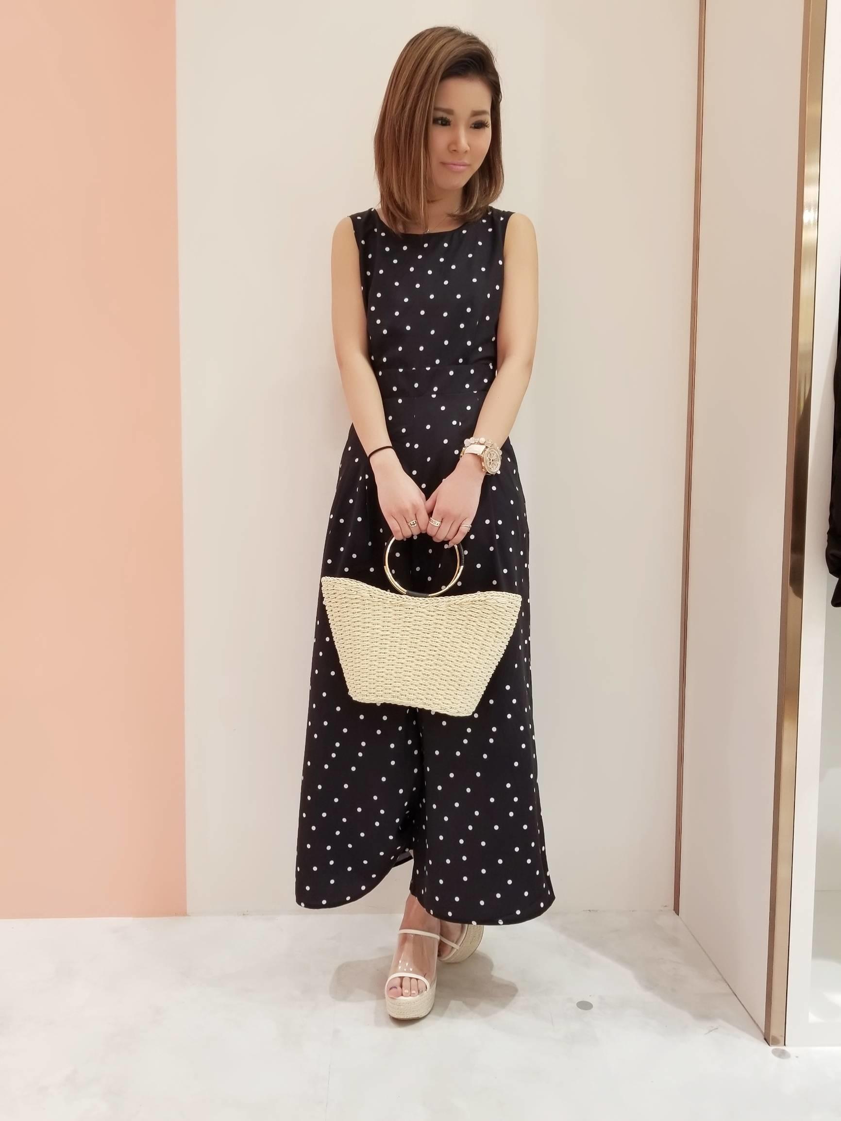 トレンド柄♡ドットロンパース