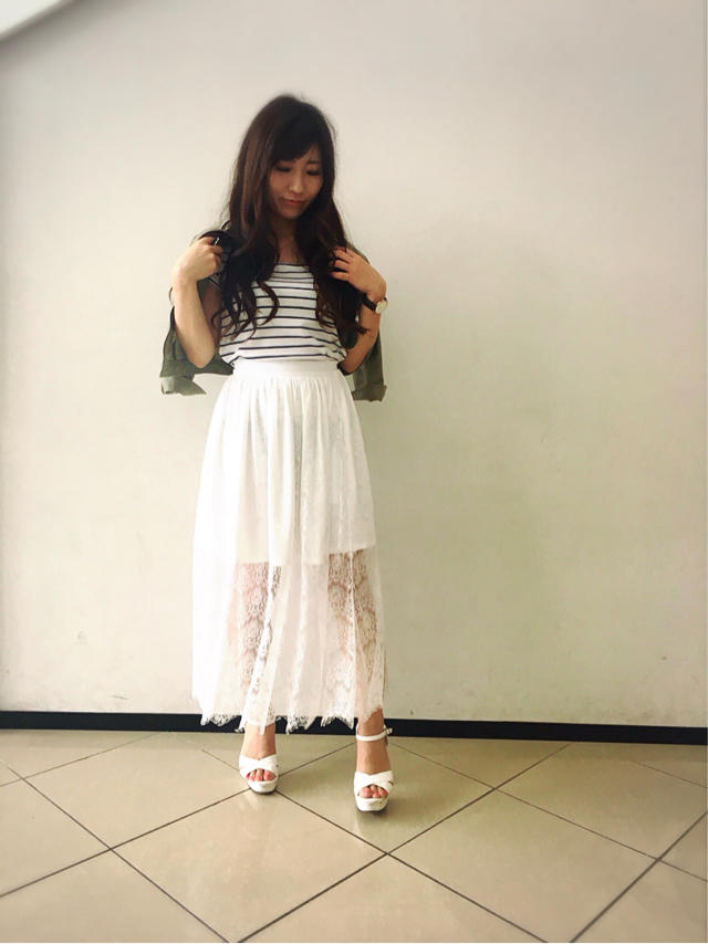 新作レーススカート♡デートコーデ♡