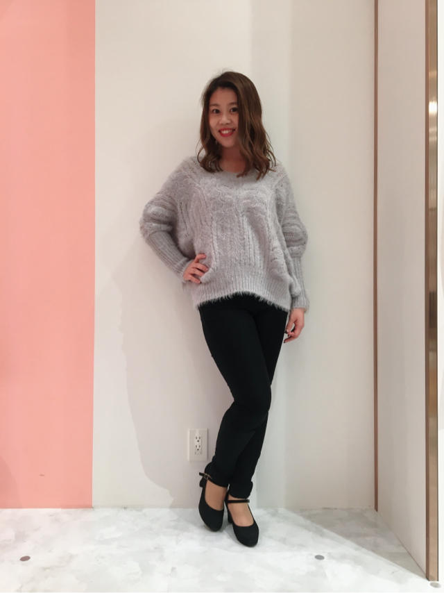 ブリンモヘアインナー付きニット♡risa
