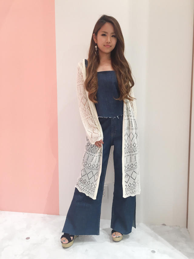 ♡デニムのビスチェとワイドパンツのセットアップ♡eriko
