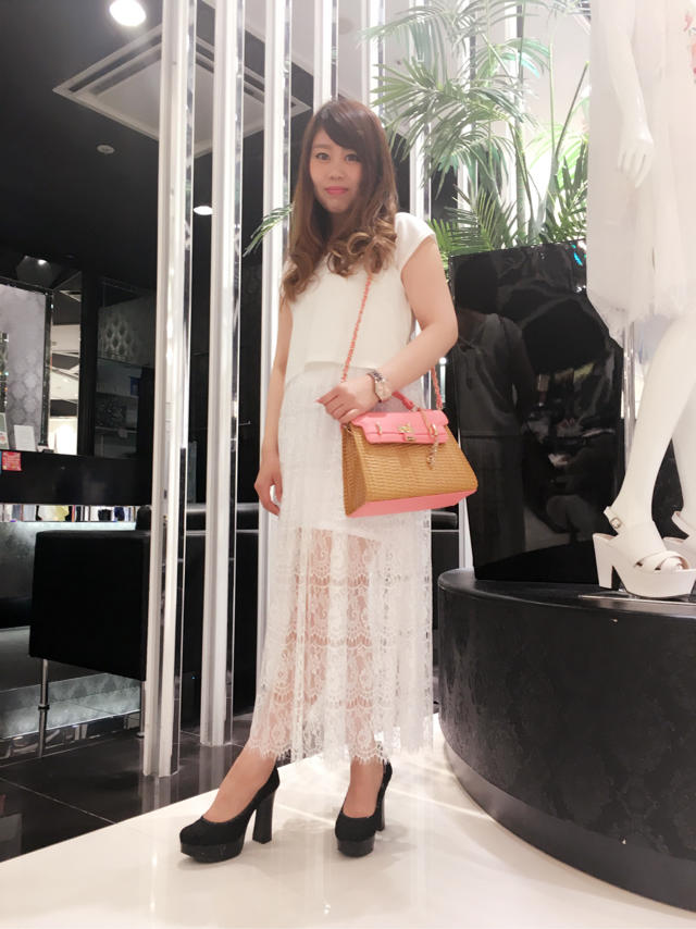 ♡透け透けレースワンピ+ショートニットtops♡