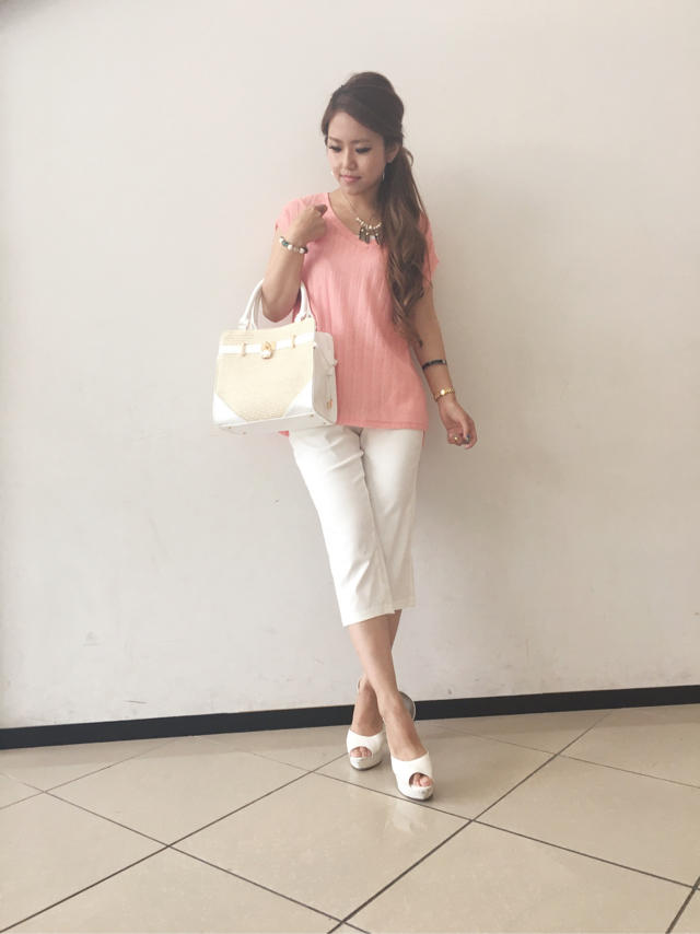 透かしVネックtops♡