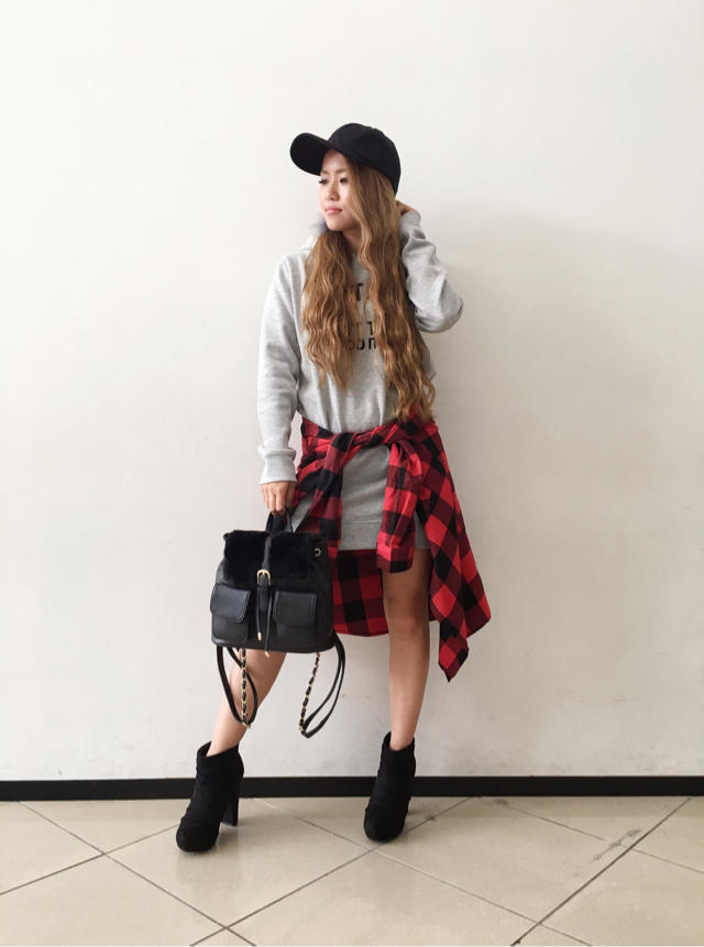 パーカーワンピ♡スポーティコーデ♡