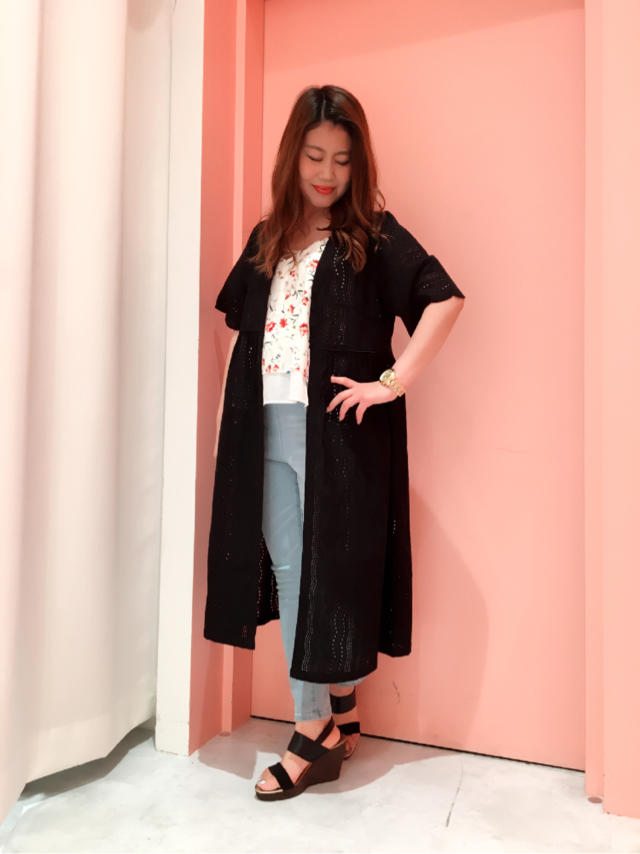 花柄キャミソール♡レースガウン♡お気に入りコーデ♡risa