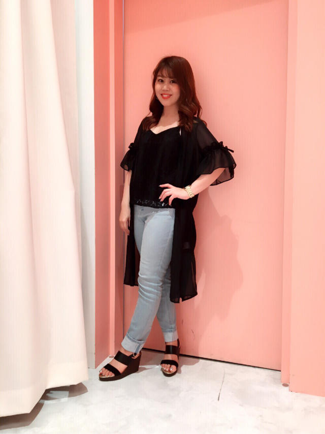 new♡キャンディースリーブシフォンガウン♡eriko