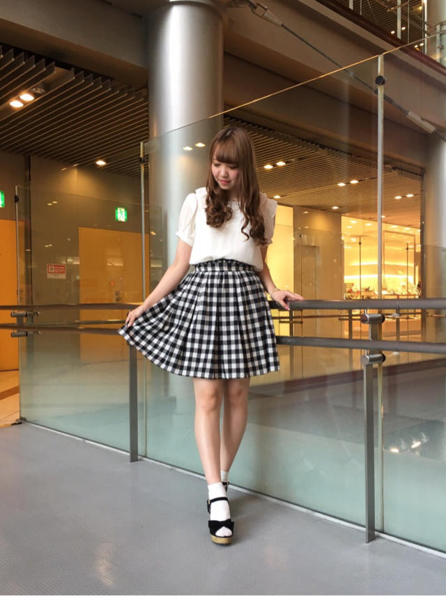 HEP♡ブロックチェックとホワイトでガーリーcode೨̣̥*♪