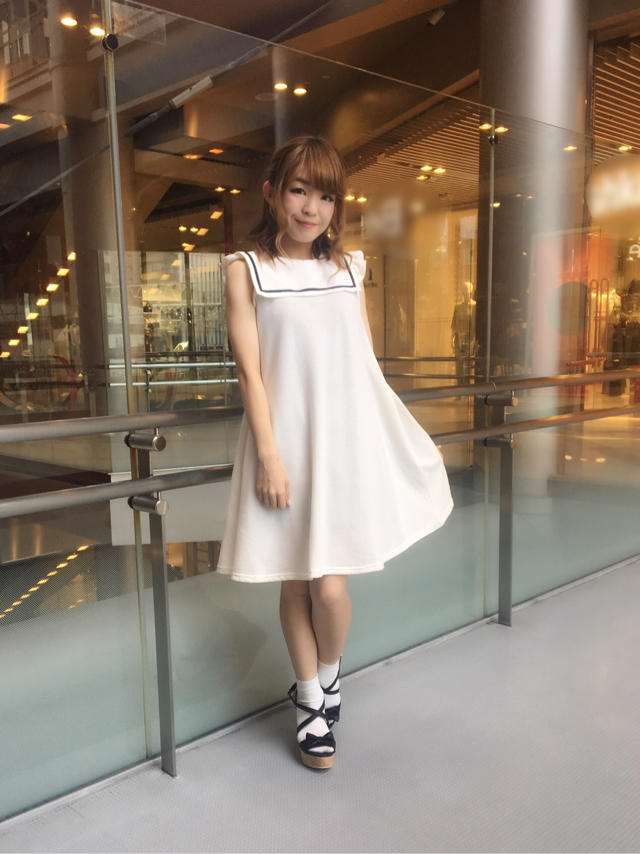 HEP♡フリル袖Aラインセーラーワンピースコーデ:+.ﾟ.+: