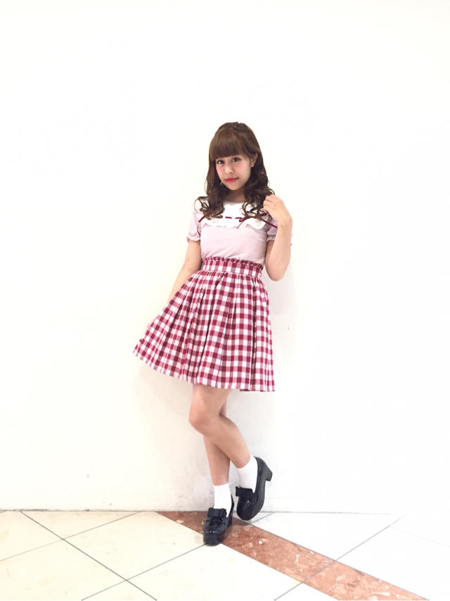 HEP♡pink×red♡甘めコーデ♡♡