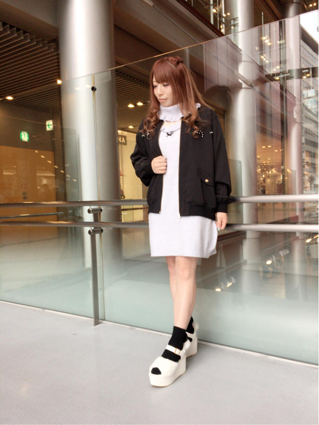 HEP♡blouson × knit one-piece code ⑅