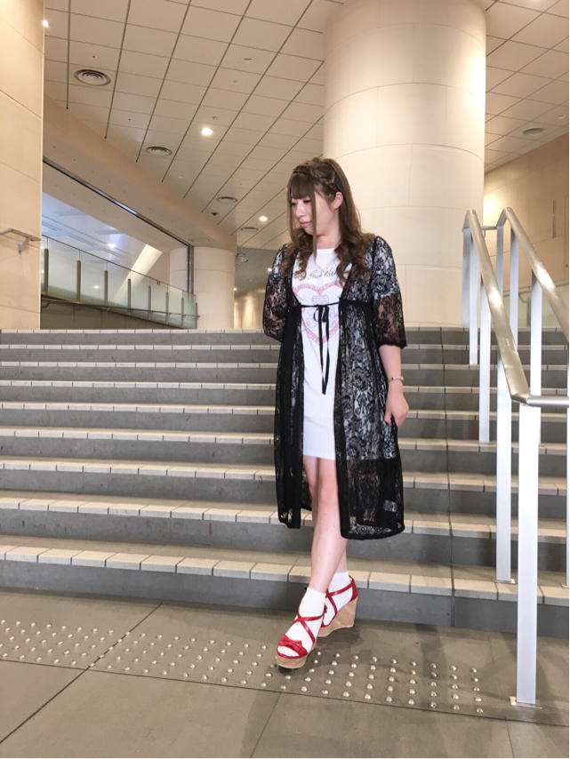 HEP♡ベアプリントが愛らしいT-shirt OP ⑅
