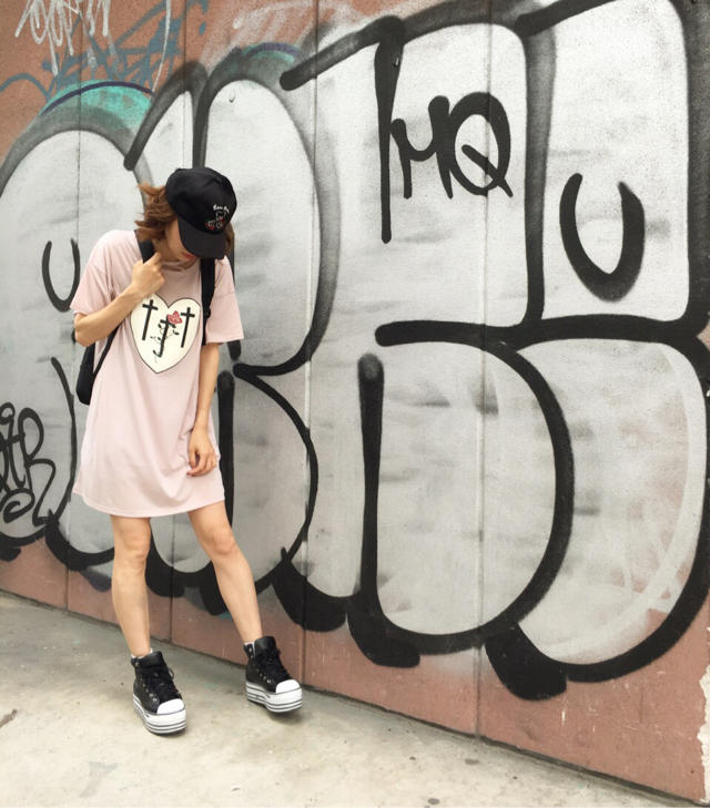 HEP♡Pink×Blackでストリートコーデ♡