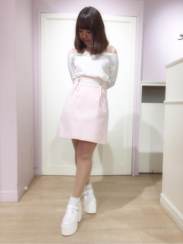 Coordinate ♡ white×pinkで春コーデ♪♪可愛さ満点✩°｡⋆