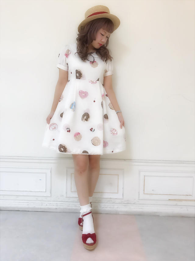 Coordinate☆甘くて可愛いSweet Donuts柄ワンピース♪コーデイネート
