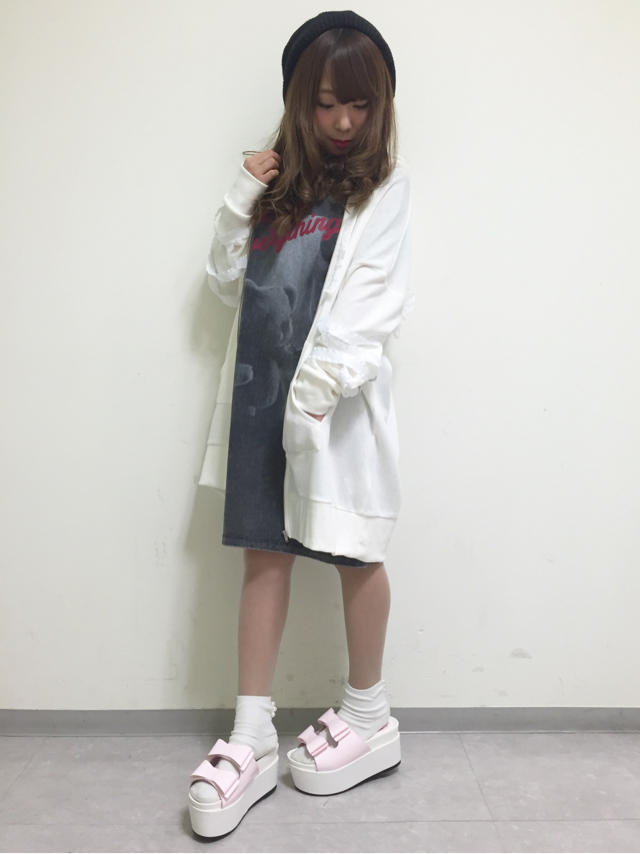 Coordinate ♡ 襟付きベアプリントTシャツOP⋈*.。パーカーにも注目です♪