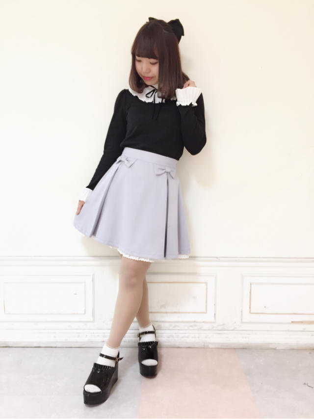 Coordinate ♡ プリーツ切り替えトップスでガーリーcode♪♪女の子らしいコーディネートです⋈*.。