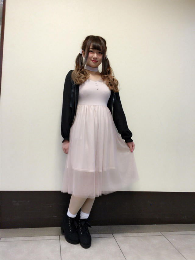 大宮店♡キュートなシルエットに注目♡Pink×Blackの甘カジュアルスタイル♡