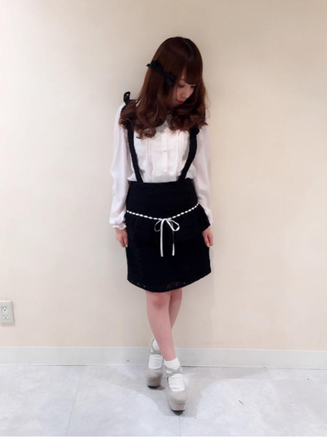ayaka♡♡ピンクセーラーBL×サス付きレースタイトSKで大人ドーリーに❤︎
