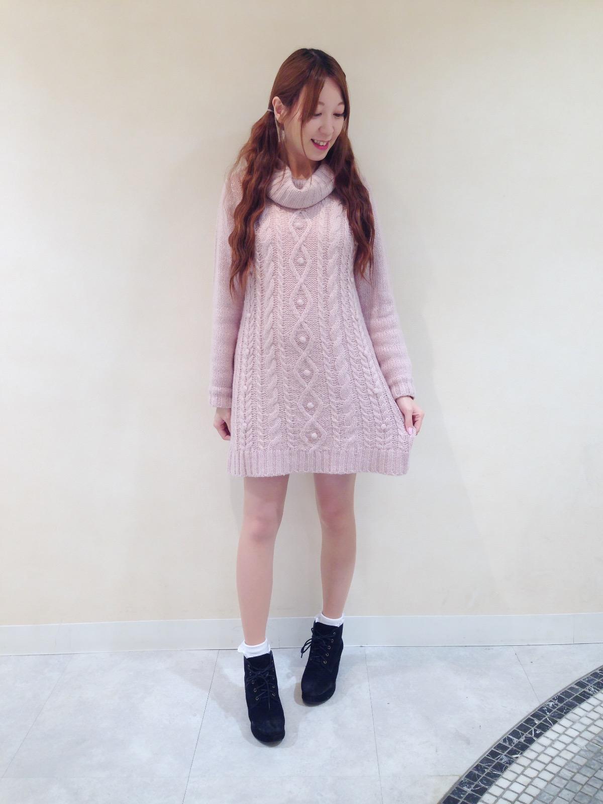 eri♩店頭Code (´ฅ•ω•ฅ｀)ニットワンピース☆