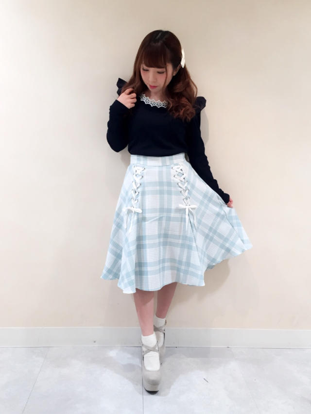 ayaka♡♡フロントオーガンジーフラワーが可愛いTOPS♪♪