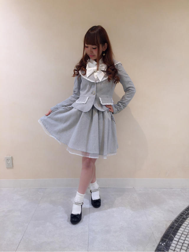 siori♡千鳥柄のセットアップCode♬バックスタイルがcuteです\(*ˊᗜˋ*)/♡