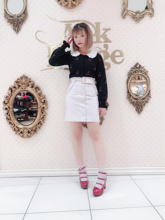 札幌パセオ♡お問い合わせ多数のチェリー柄カーディガン♡
