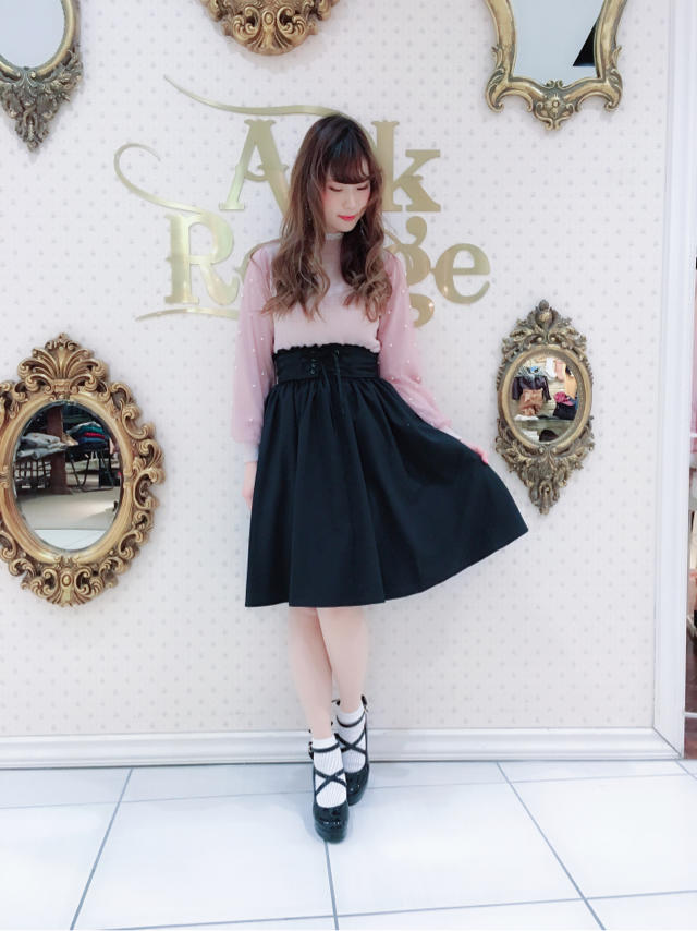 札幌パセオ♡ピンク×ブラックの大人可愛いコーデ♪