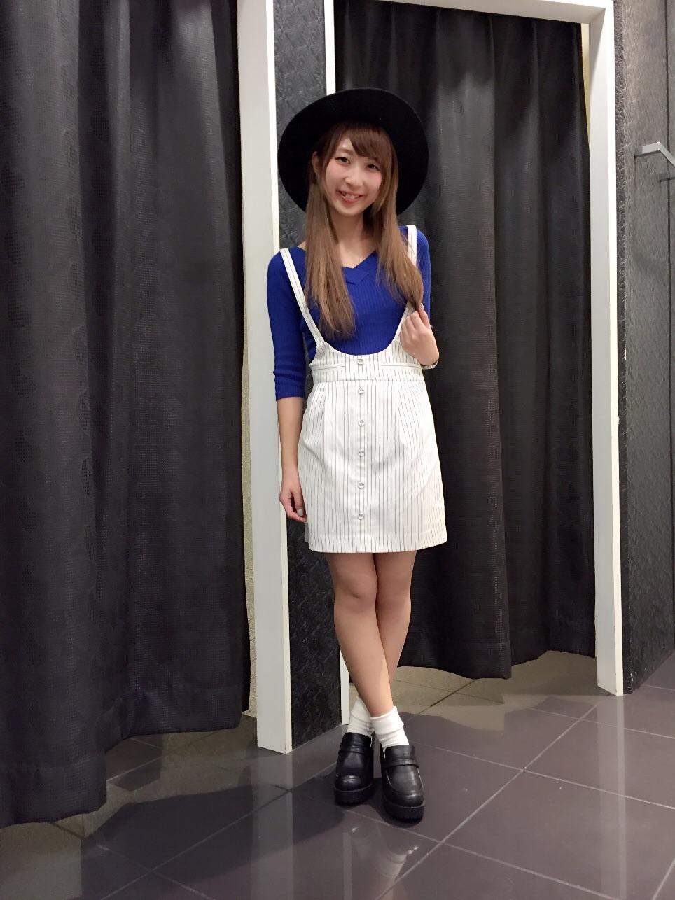 ストライプジャンパーSK×Vネックインナーでスタイルアップコーデ＾＾／☆