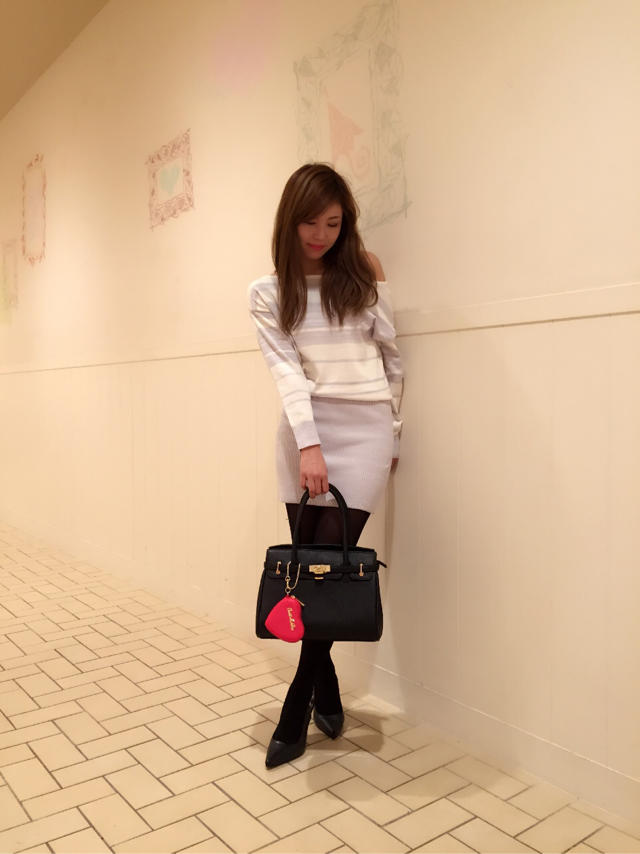 ボーダーニットワンピ♡