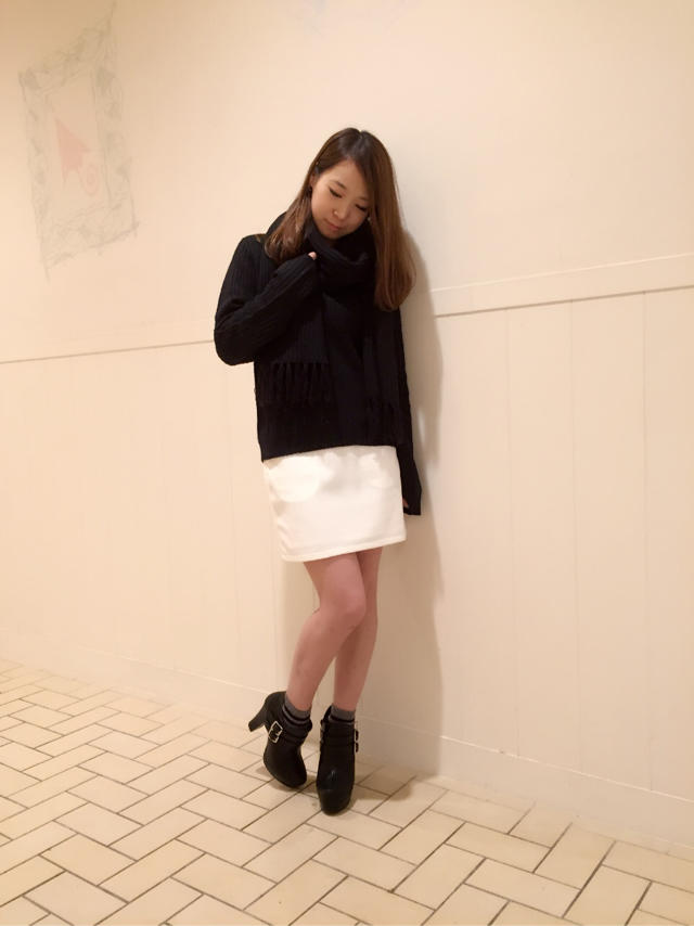 マフラー付きニット♡