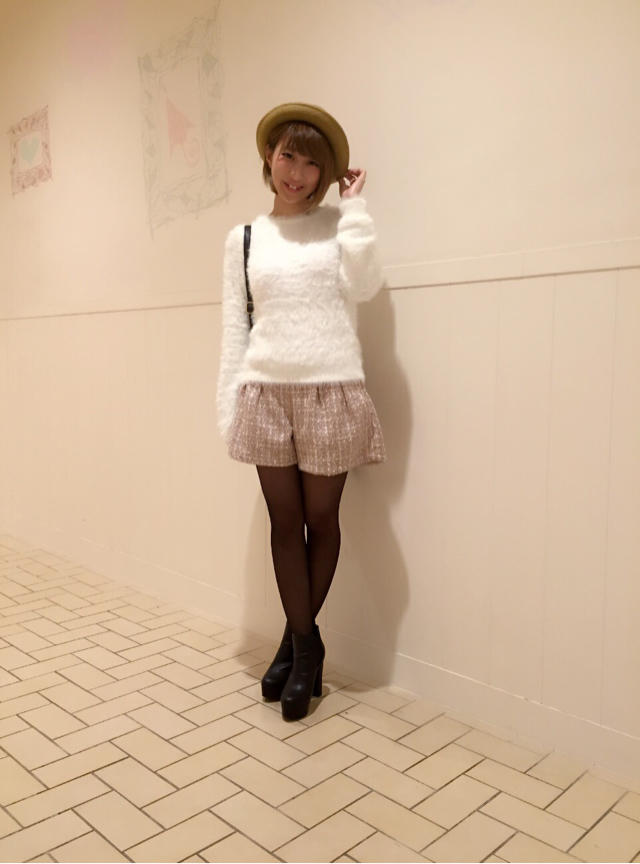 ふわシャギーの大人コーデ♡