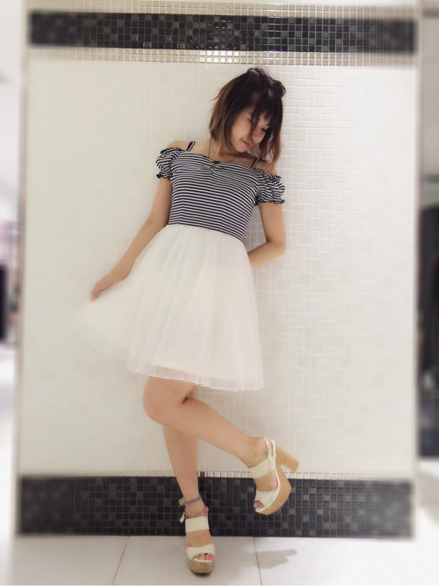 \♥︎/池袋店:ボーダー柄で爽やかに…girlyコーデ♡