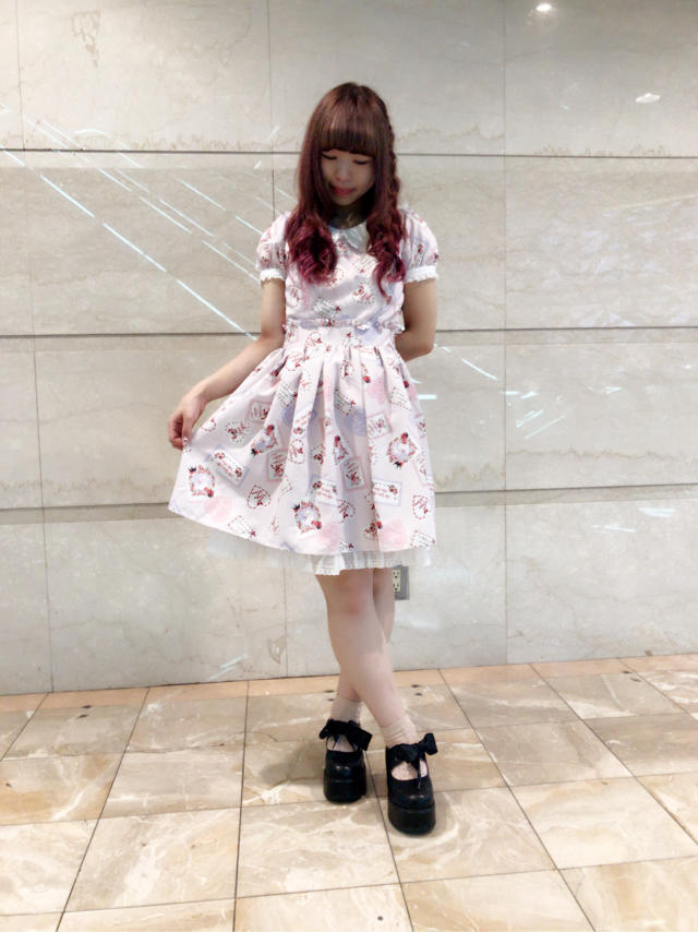 \♥︎/池袋店: 新作のオリジナル柄ワンピースを使ったとびきりガーリーコーデ♡