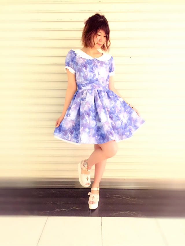 \♥︎/池袋店:Dreaming Galaxy柄でアクセントバッチリなコーデ♡