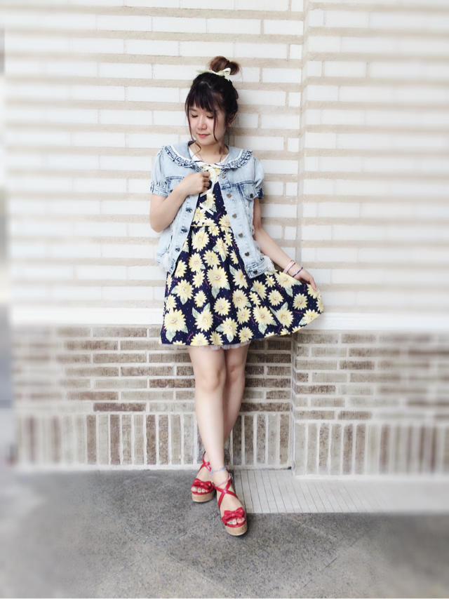   \♥︎/   池袋店: ひまわり柄がくっきりと…♡ miss Sunshineコーデ♡♡