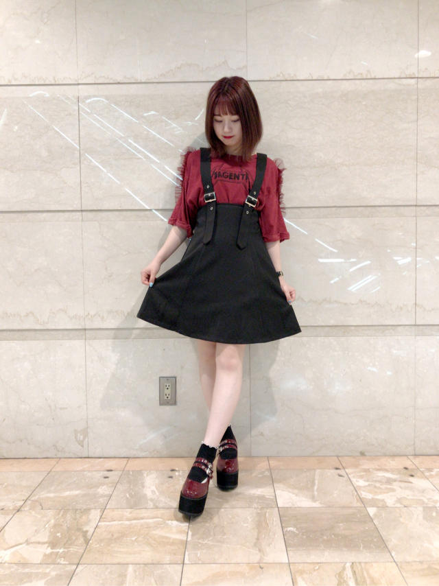 \♥︎/池袋店: ボルドーがポイント♡カジュアルコーデ♡