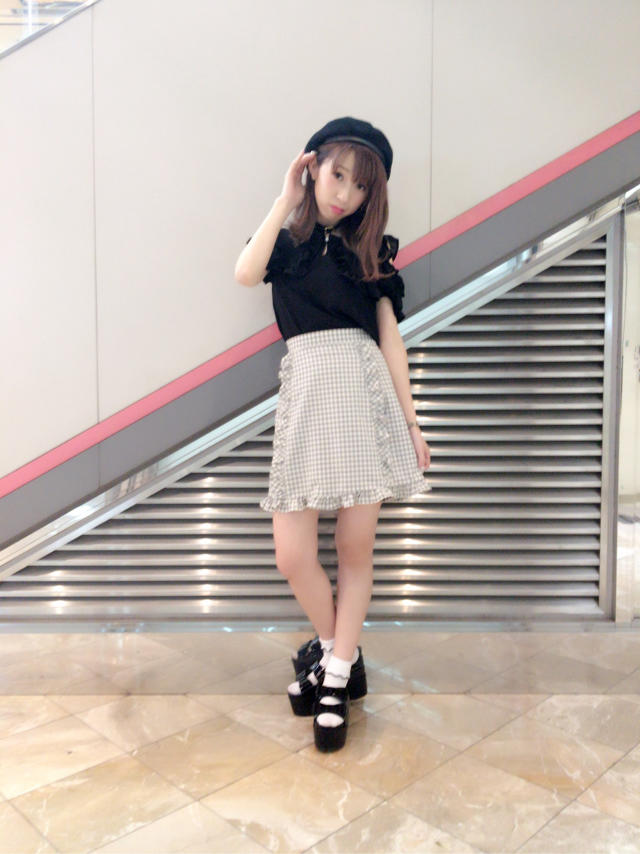 \♥︎/池袋店:チェック×フリルでcuteなrock style♡