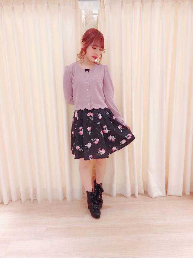 仙台店☆新作のカーディガンを使ったお上品なガーリーコーデ♡