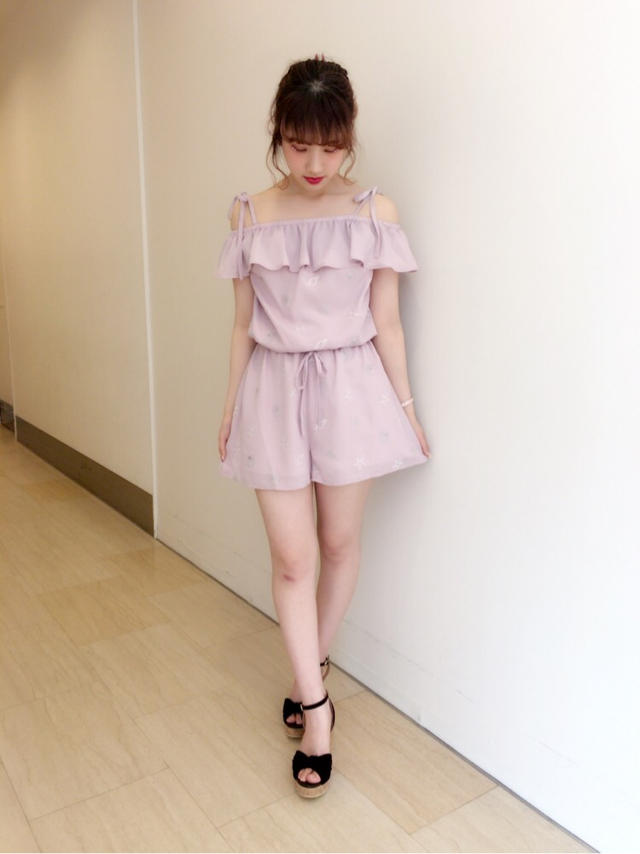仙台店☆シェル刺繍のコンビネゾンを使った夏コーデ♪