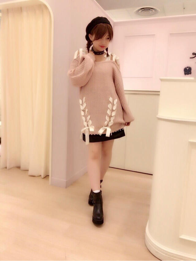 仙台店☆サテンリボンが可愛い♡pink×blackの小悪魔code*