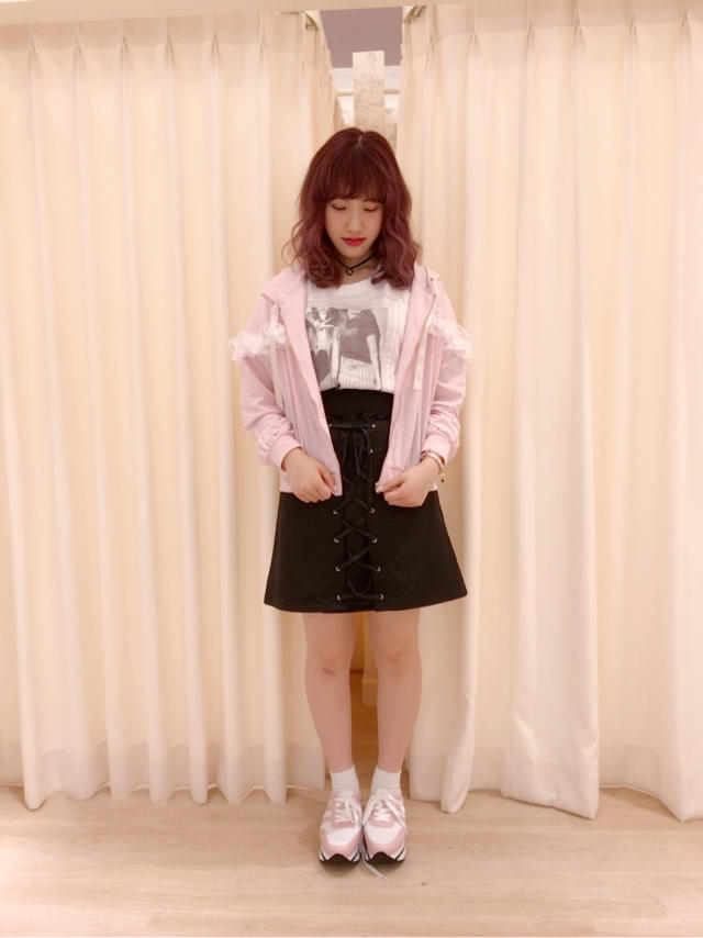 仙台店☆pinkパーカーで甘カジュアルコーデ♡