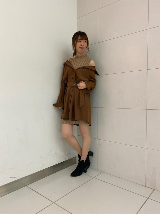 再入荷！シャツ×ニットワンピ♡りこ