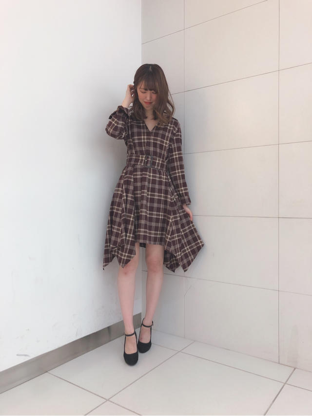 チェック柄ワンピ♡ふうか