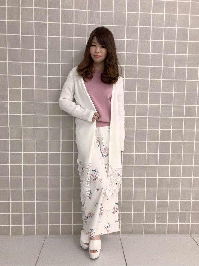 レースがオシャレなロングカーデ♡ゆき