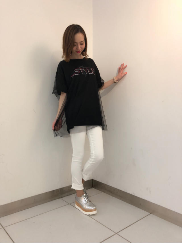 Tシャツ×レース♡りこ